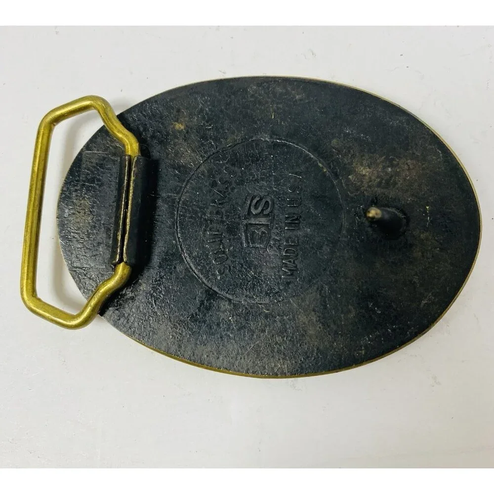 Owens Illinois Glass Bottle Manufacturer Brass Belt Buckle by‎ BTS Vintage